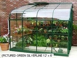 GREEN SILVERLINE 12ft x 6ft LEAN TO TOUGHENED